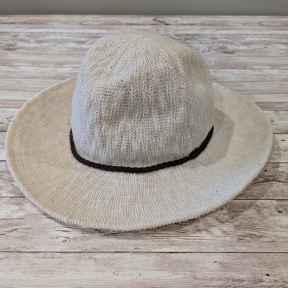 Urban Outfitters Staring at Stars Cotton Woven Floppy Soft Hat Natural